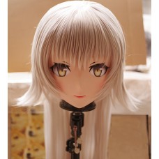 (KM272)Female/Girl Resin 3/4 Head Japanese Cartoon Joan of Arc Cosplay Crossdress Kigurumi Mask 